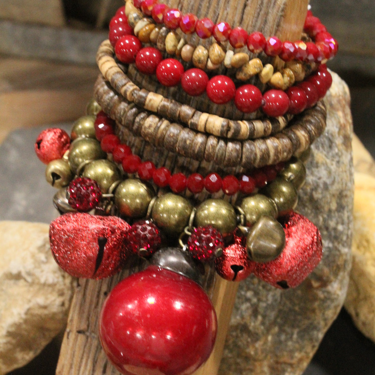 Vintage Christmas Charm'd Bracelet Set