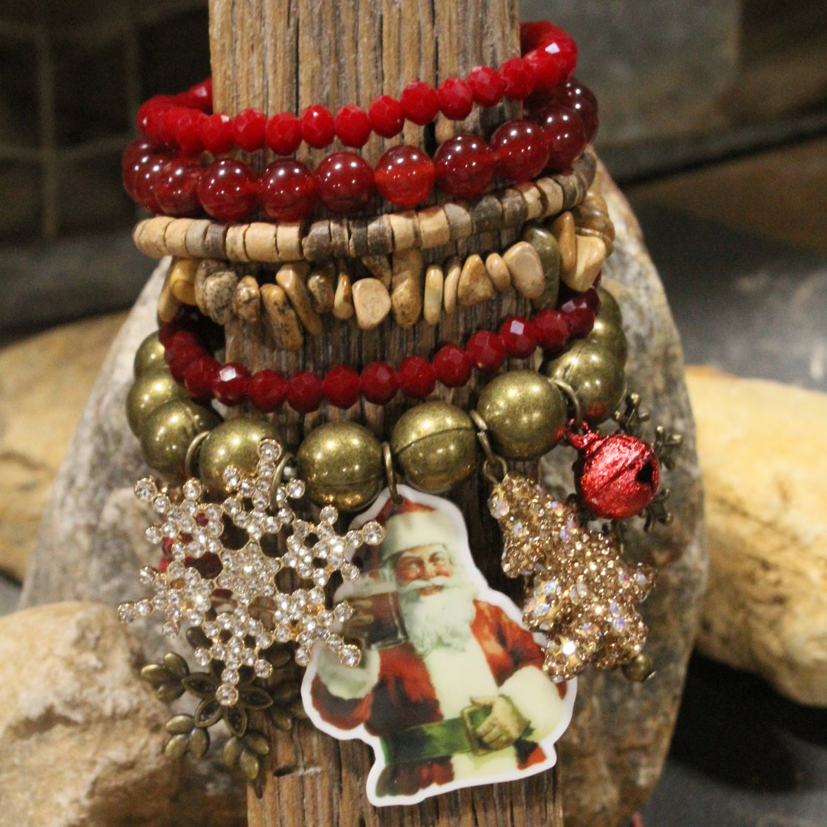 Cheers To Santa Charm'd Bracelet Set
