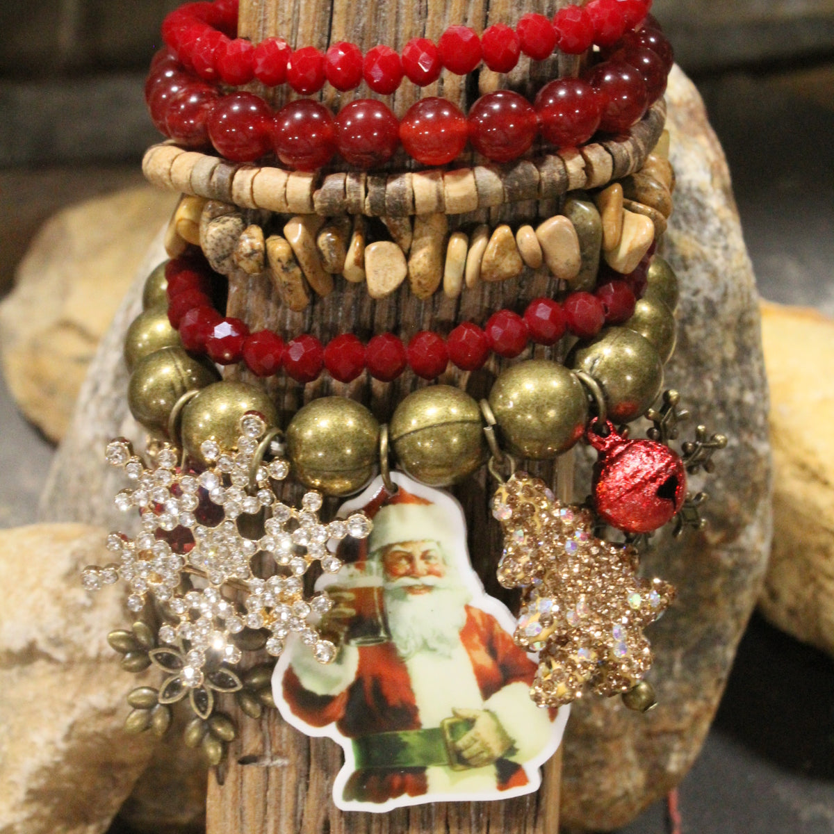 Cheers To Santa Charm'd Bracelet Set