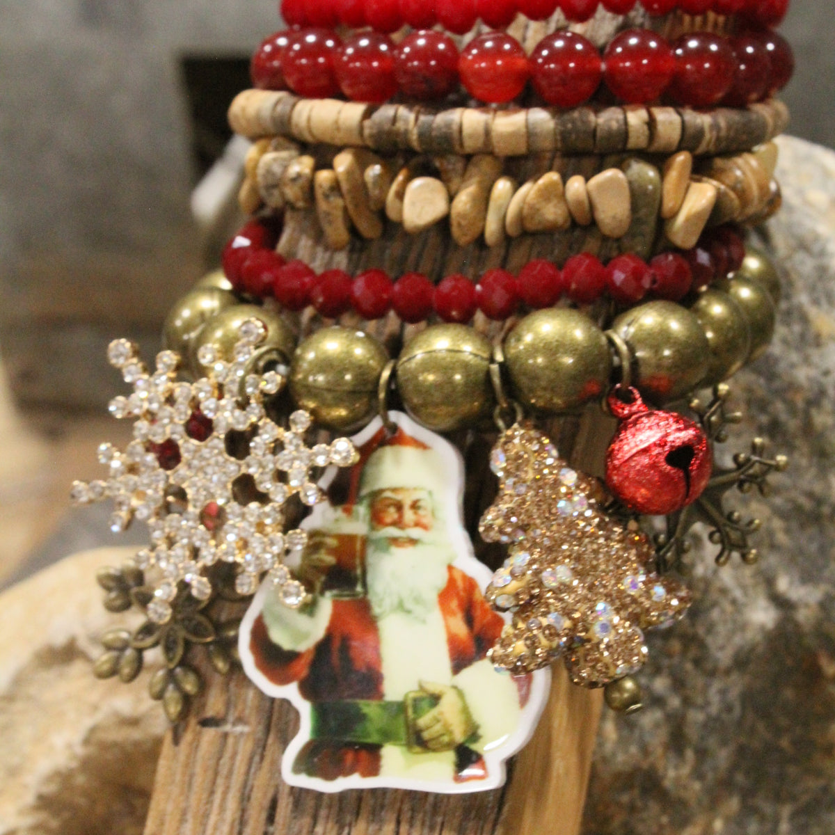 Cheers To Santa Charm'd Bracelet Set