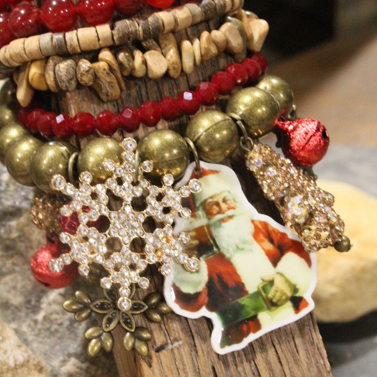 Cheers To Santa Charm'd Bracelet Set