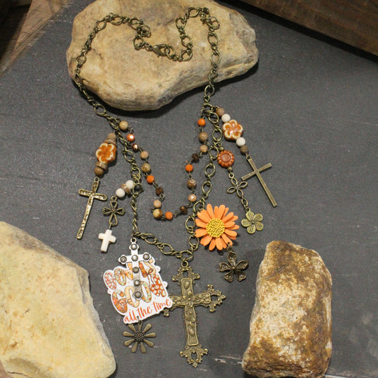 God Is Good All The Time Charm'd Necklace