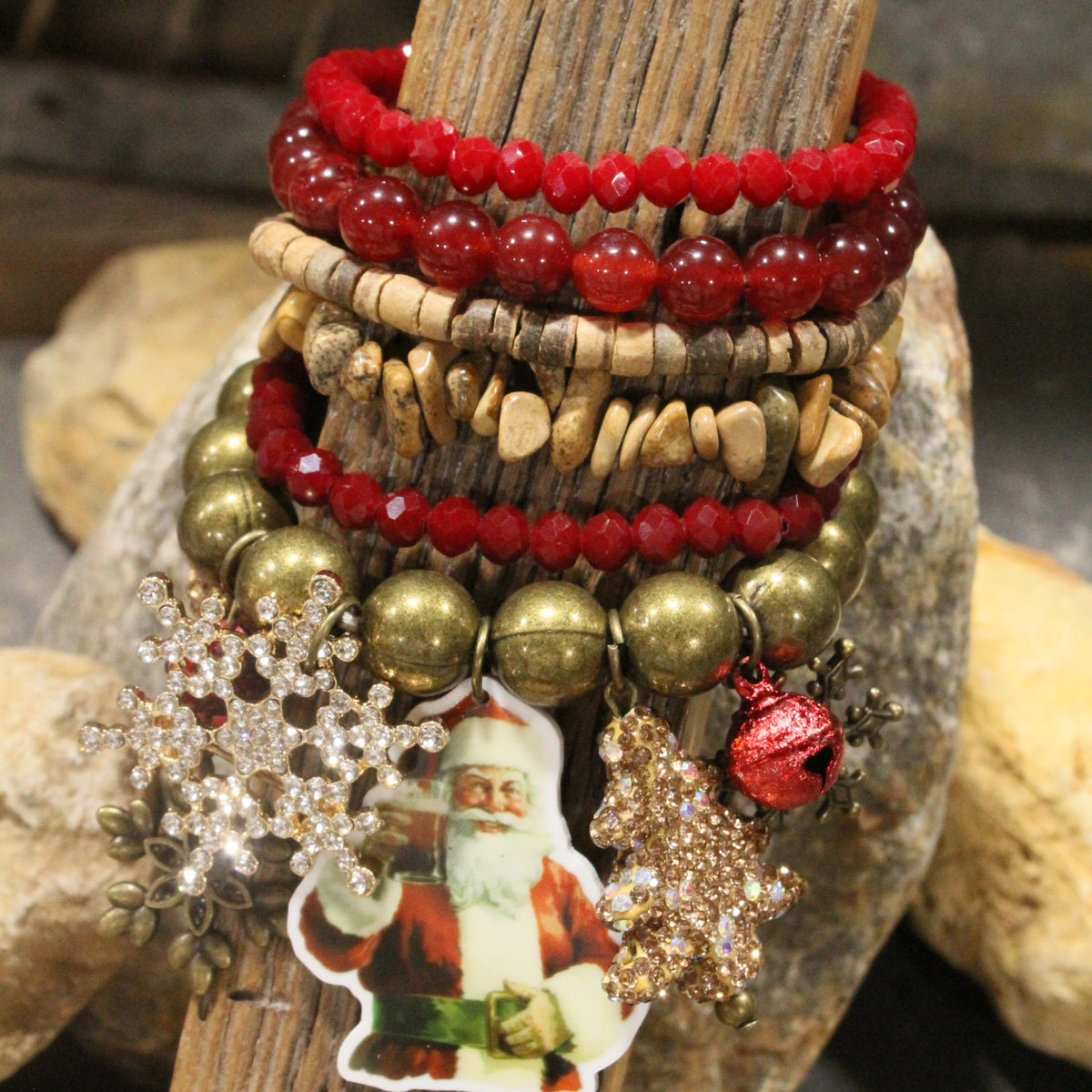 Cheers To Santa Charm'd Bracelet Set