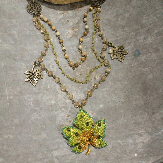Changing Colors Triple Layered Necklace