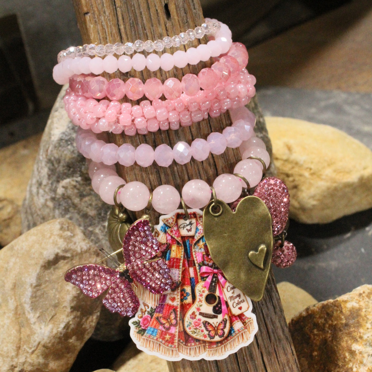 Dolly's Coat Of Many Colors Charm'd Bracelet Set