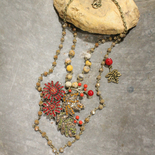 Falling For Autumn Leaves Layered Necklace