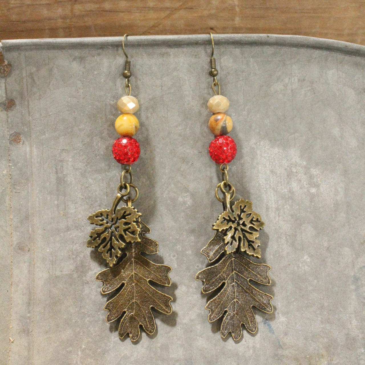Falling For Autumn Leaves Dangle Drop Earrings
