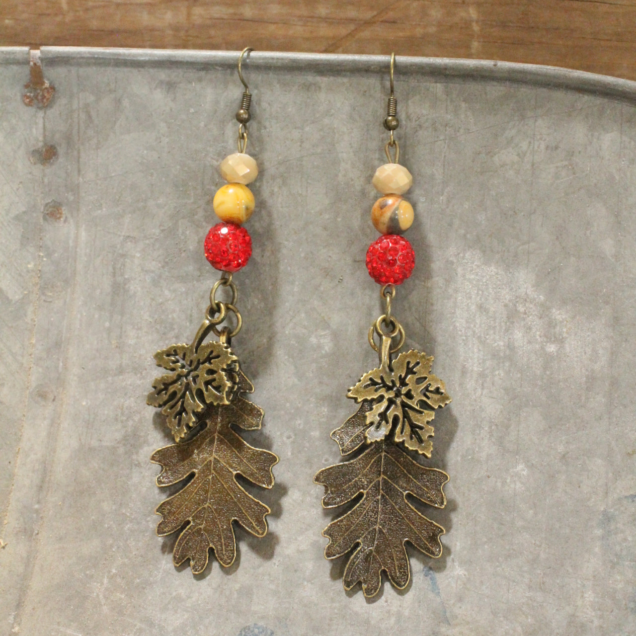 Falling For Autumn Leaves Dangle Drop Earrings