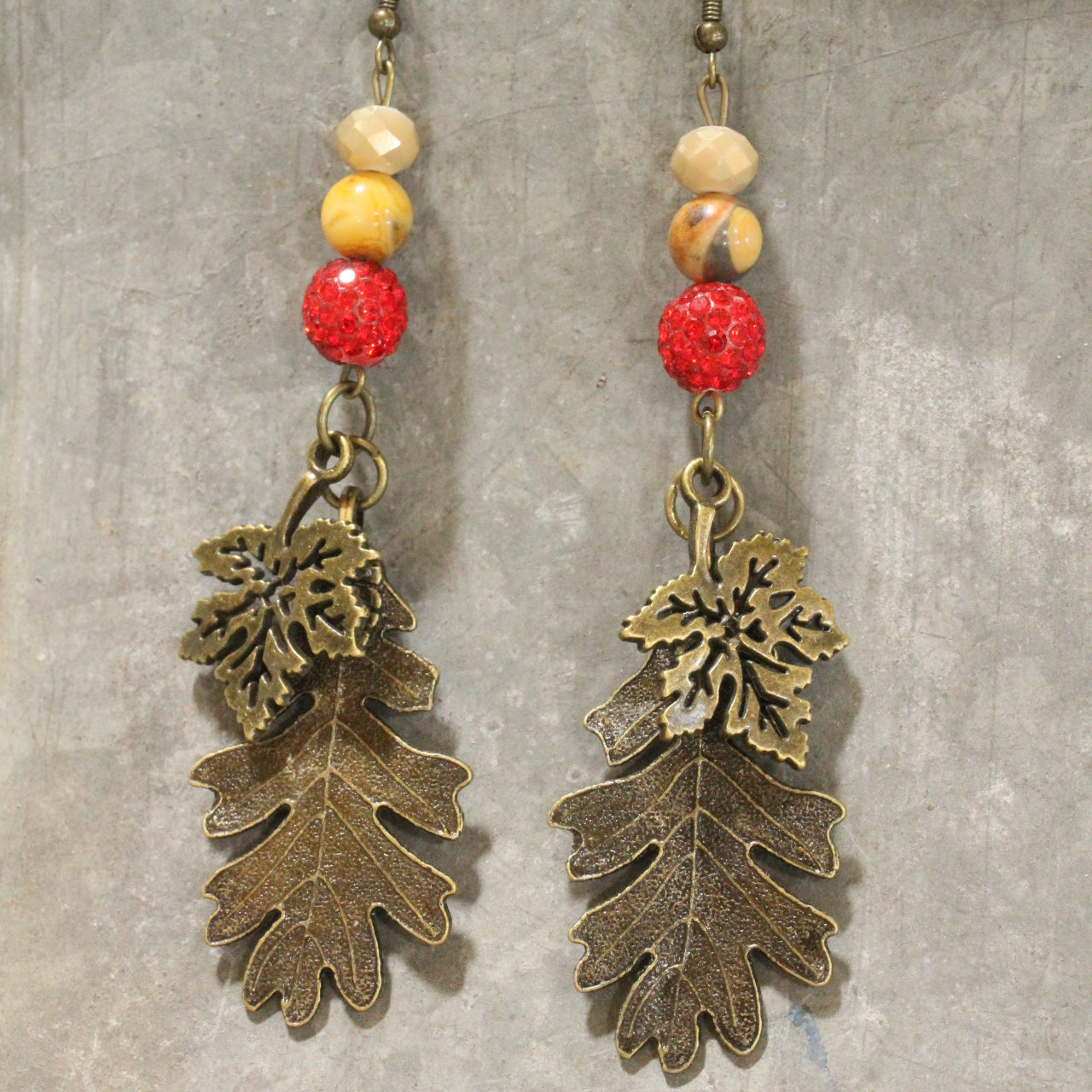 Falling For Autumn Leaves Dangle Drop Earrings