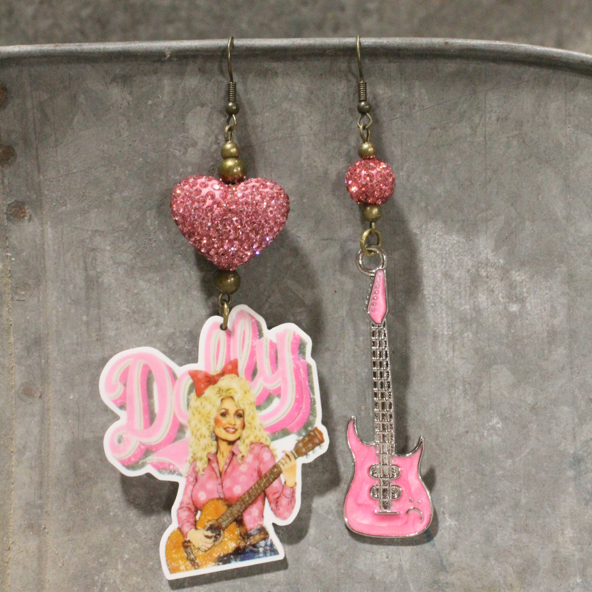 Dolly's Coat Of Many Colors Dangle Earrings