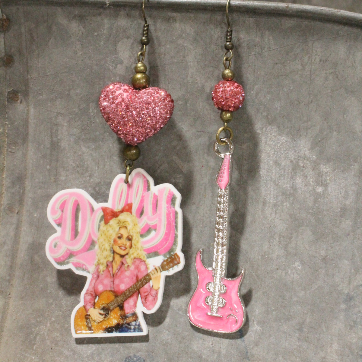 Dolly's Coat Of Many Colors Dangle Earrings