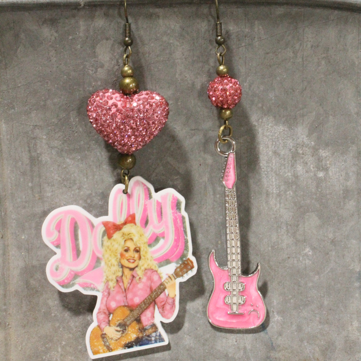 Dolly's Coat Of Many Colors Dangle Earrings
