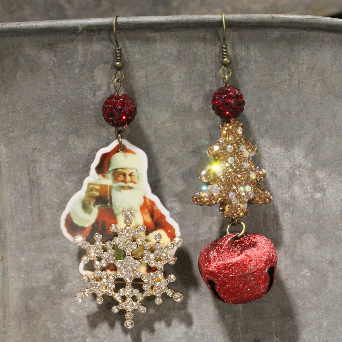 Cheers To Santa Dangle Earrings