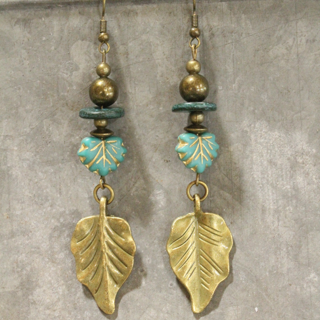 All Leafed Out Patina Dangle Earrings