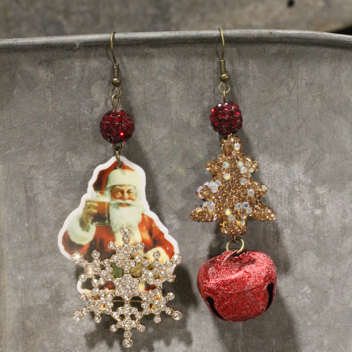Cheers To Santa Dangle Earrings