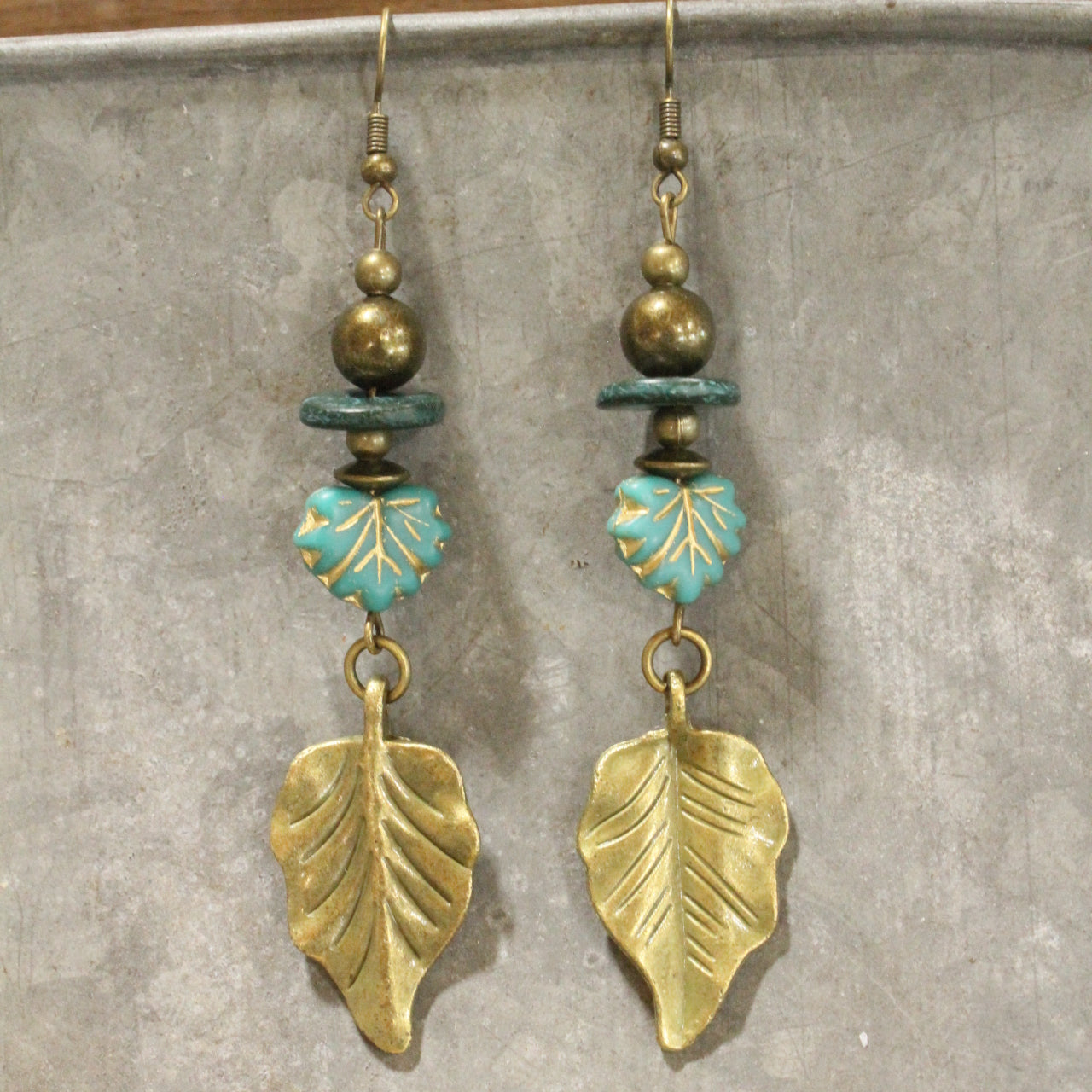 All Leafed Out Patina Dangle Earrings