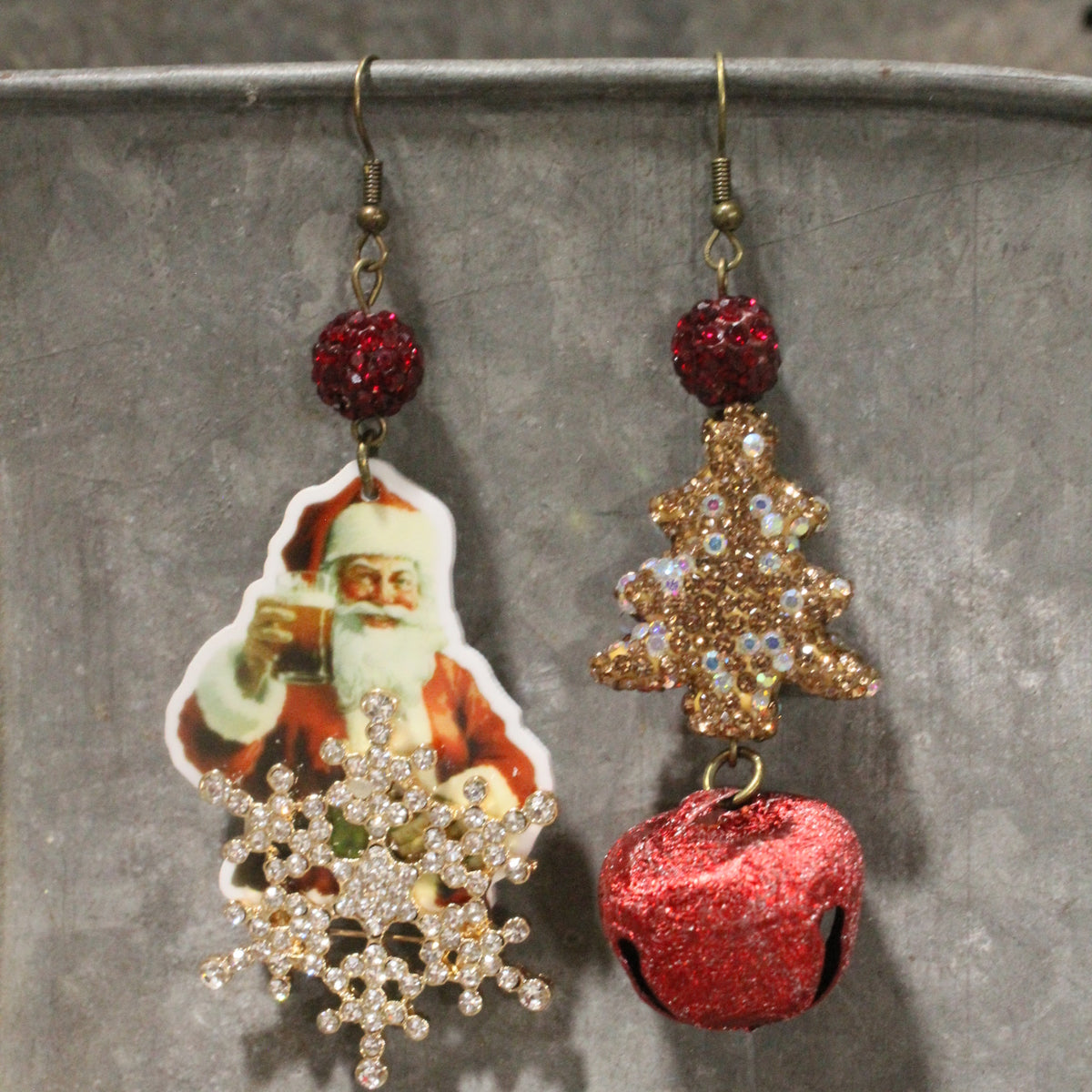 Cheers To Santa Dangle Earrings