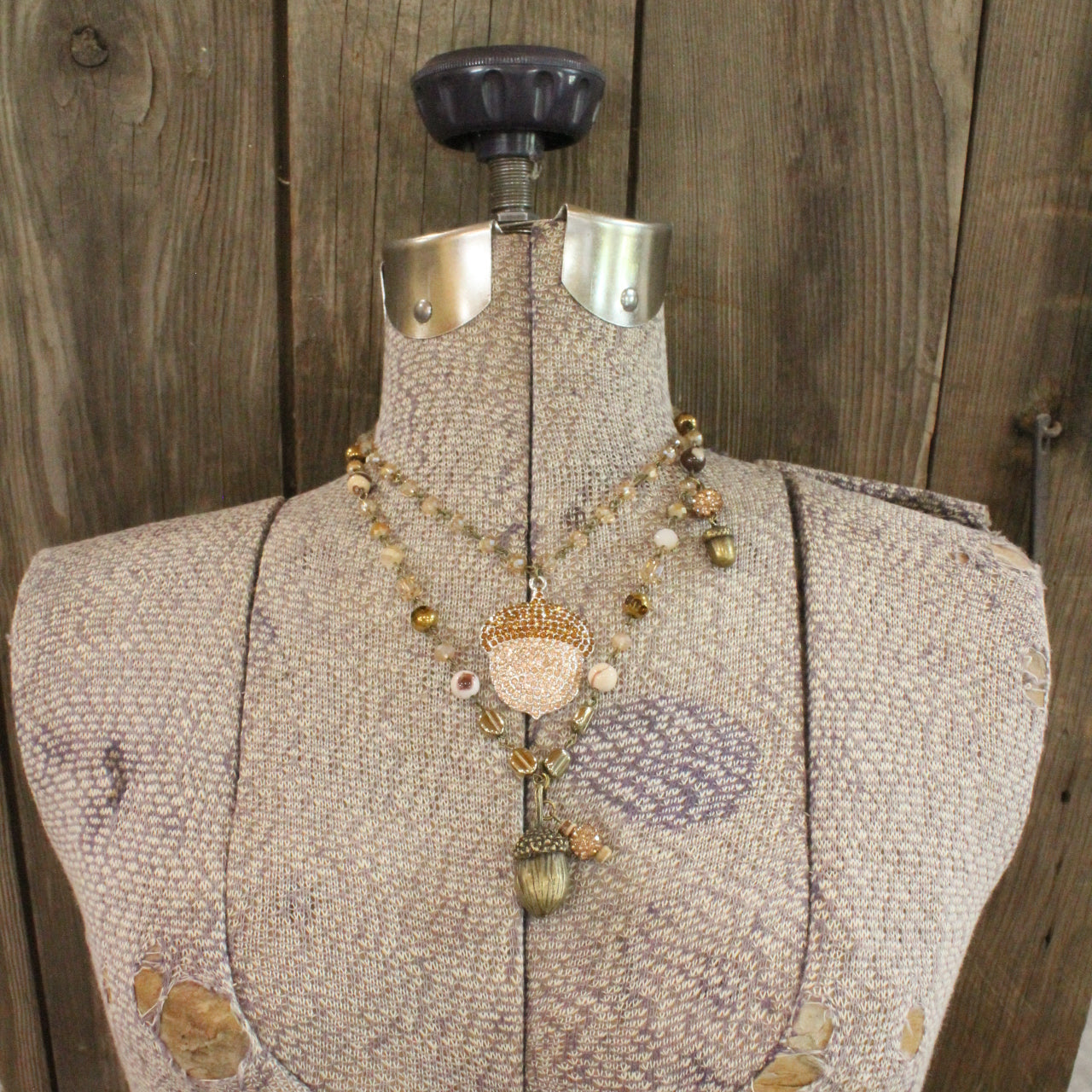 All About The Nutty Acorns Layered Necklace