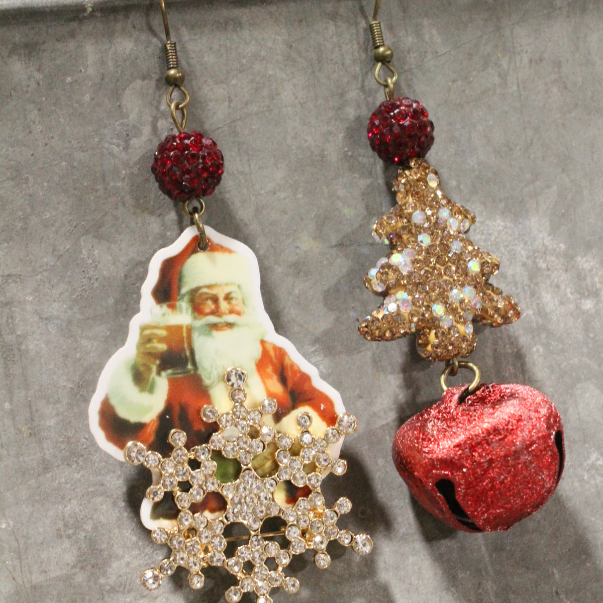 Cheers To Santa Dangle Earrings