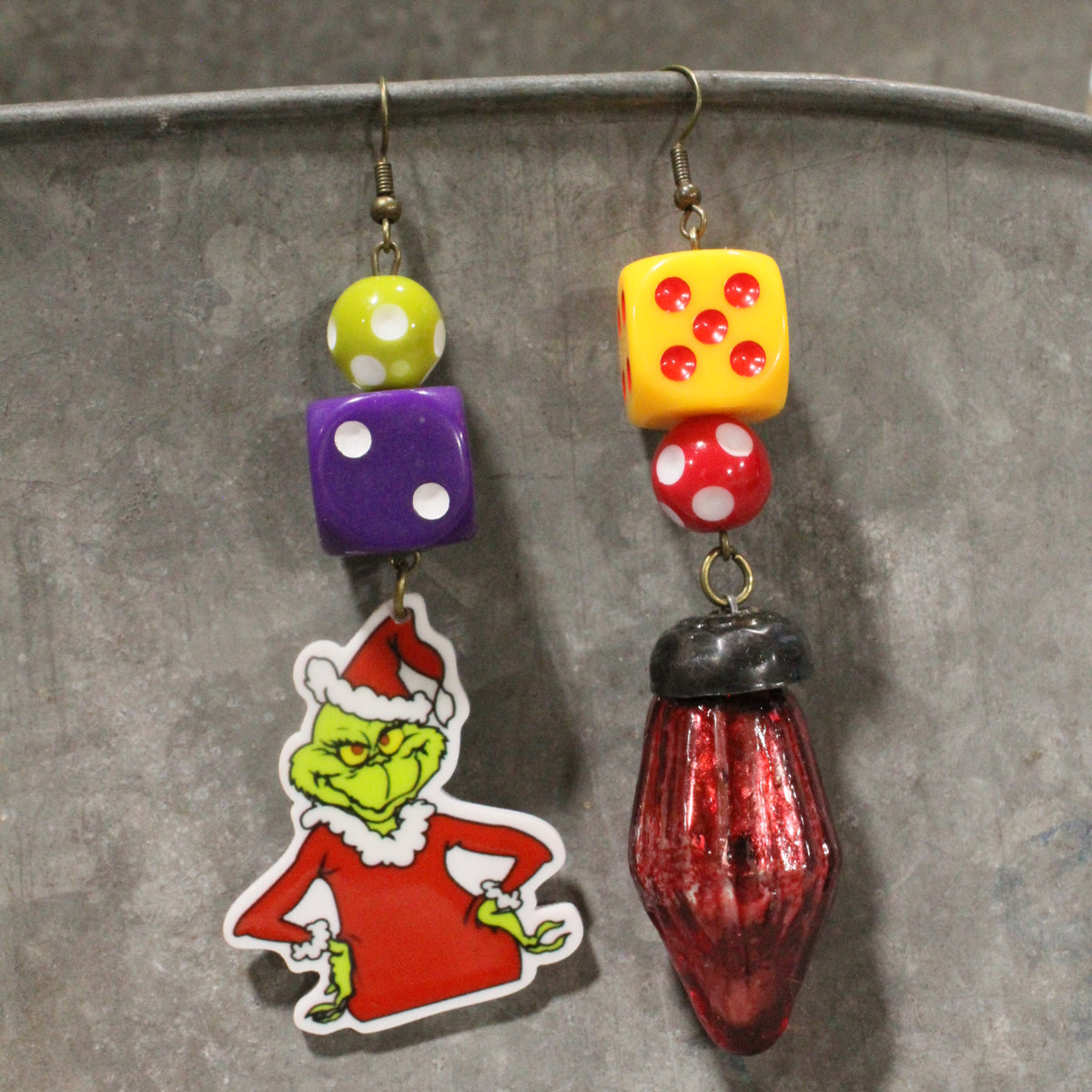 All Tangled Up In Lights... Grinch Earrings