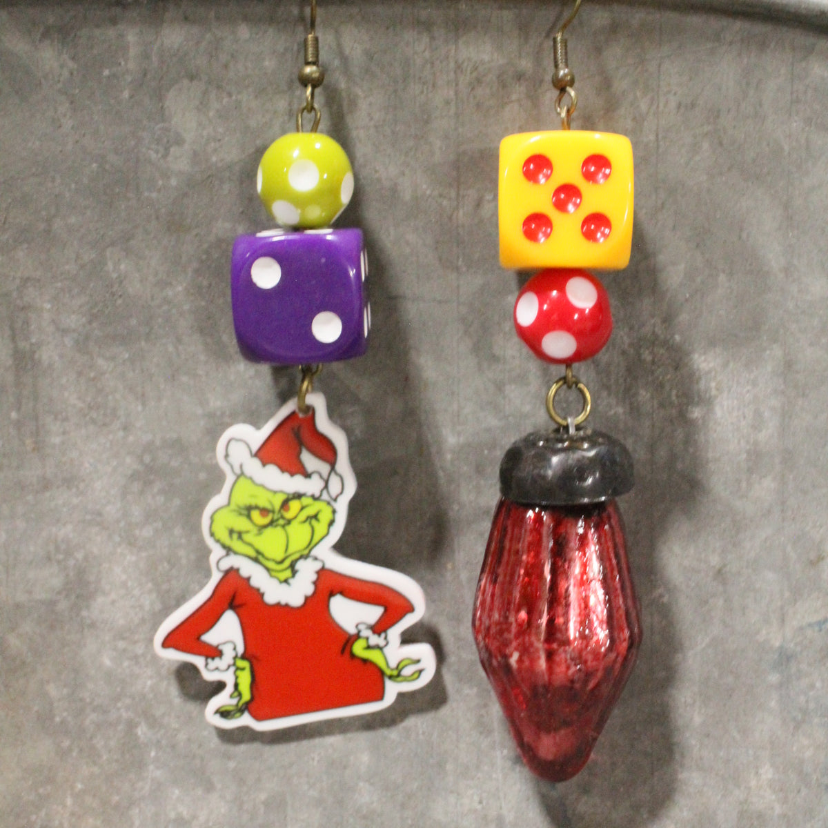 All Tangled Up In Lights... Grinch Earrings