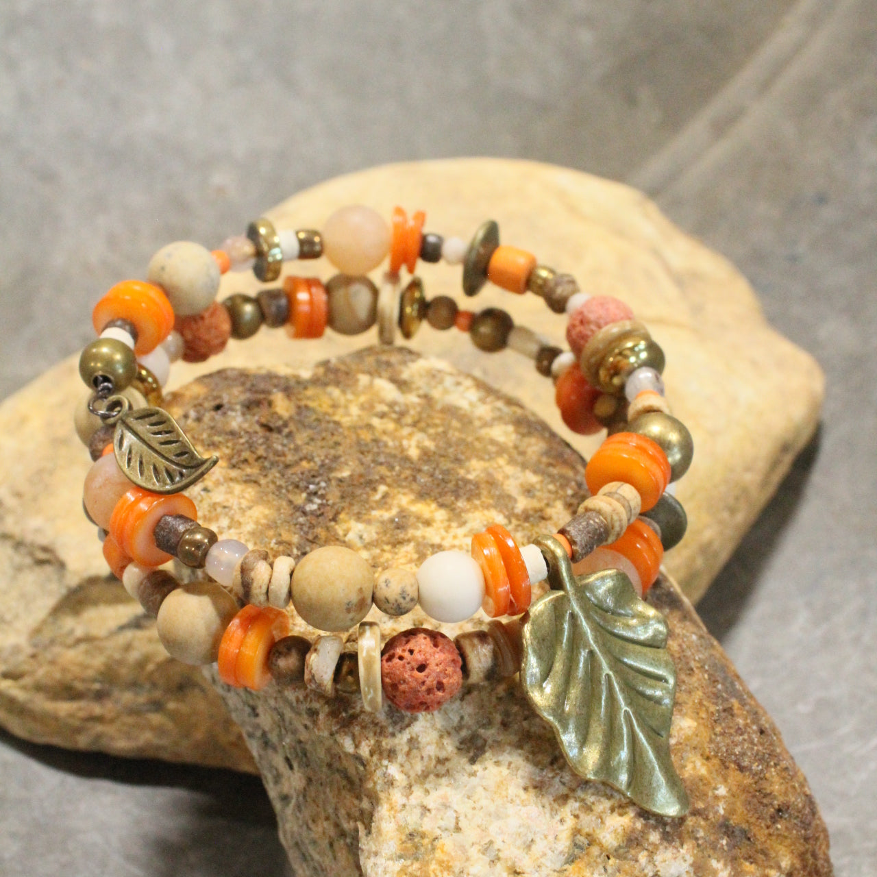 Nature Sings, Leaves Fall Wrap Bracelet