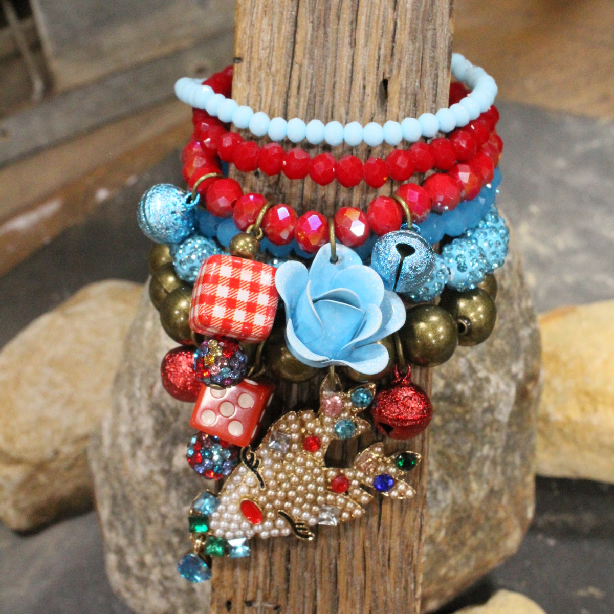 Dazzling Deer Charm'd Bracelet Set