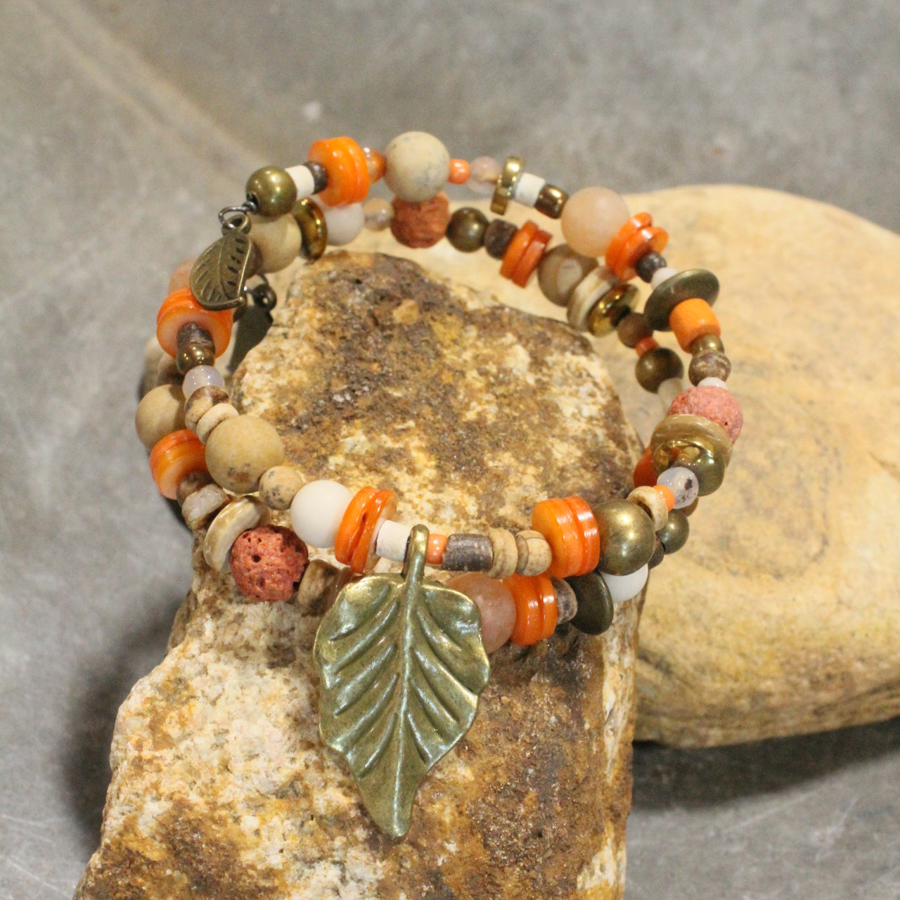Nature Sings, Leaves Fall Wrap Bracelet
