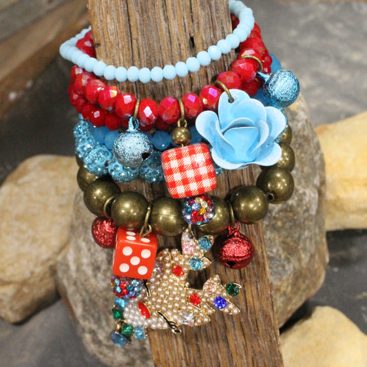 Dazzling Deer Charm'd Bracelet Set