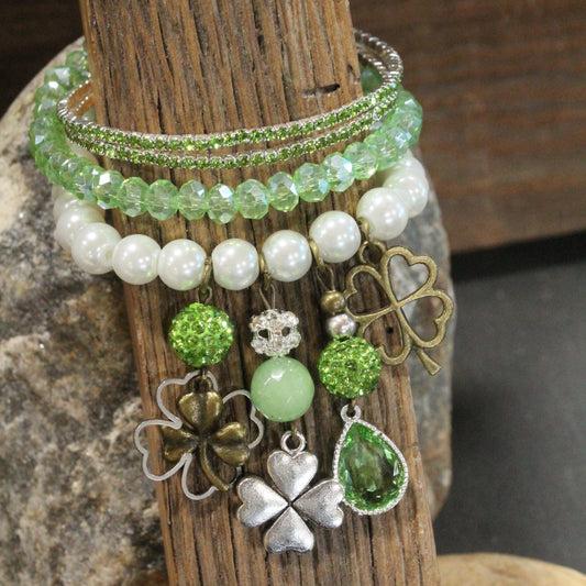 Clover Valley Silver Charm'd Bracelet Set