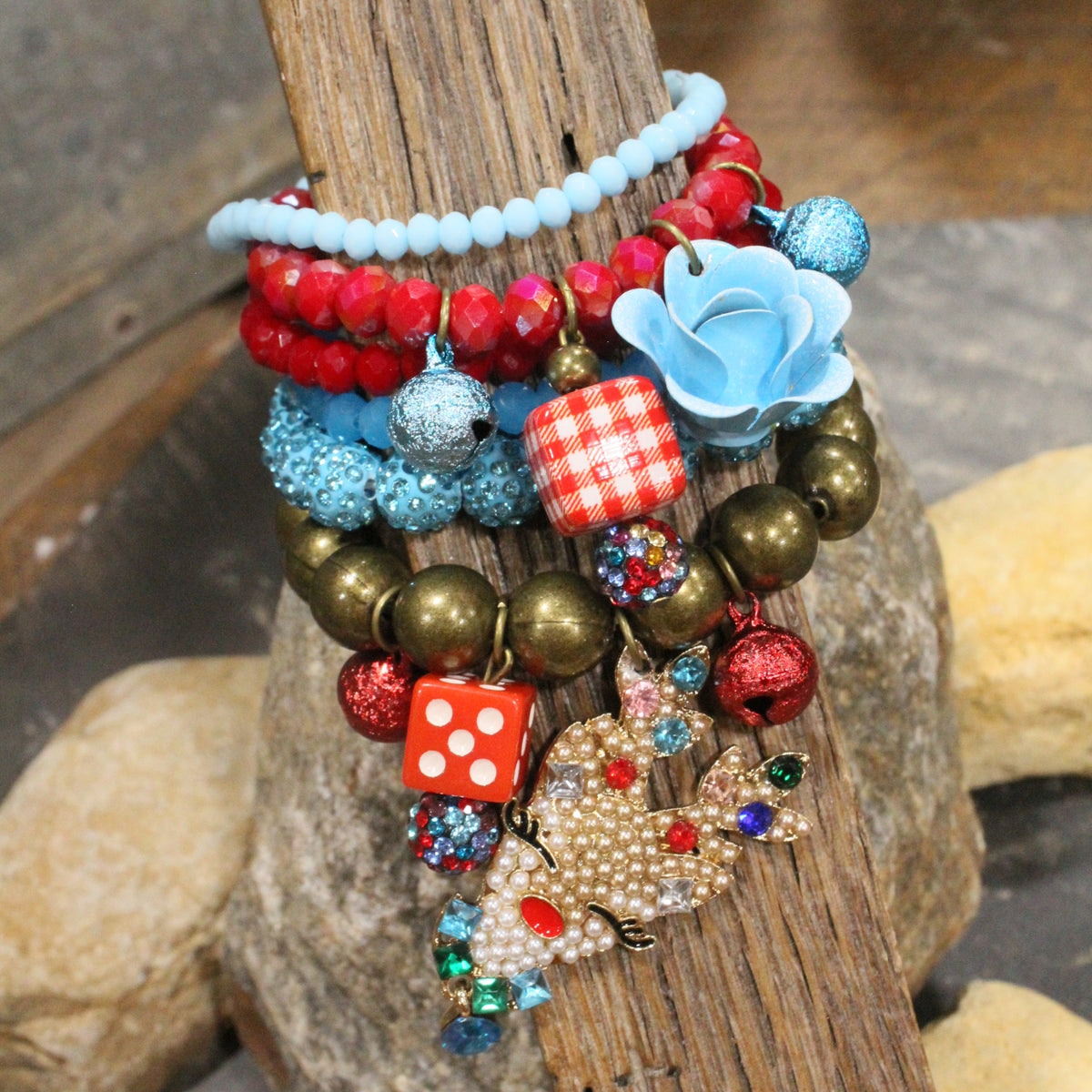Dazzling Deer Charm'd Bracelet Set