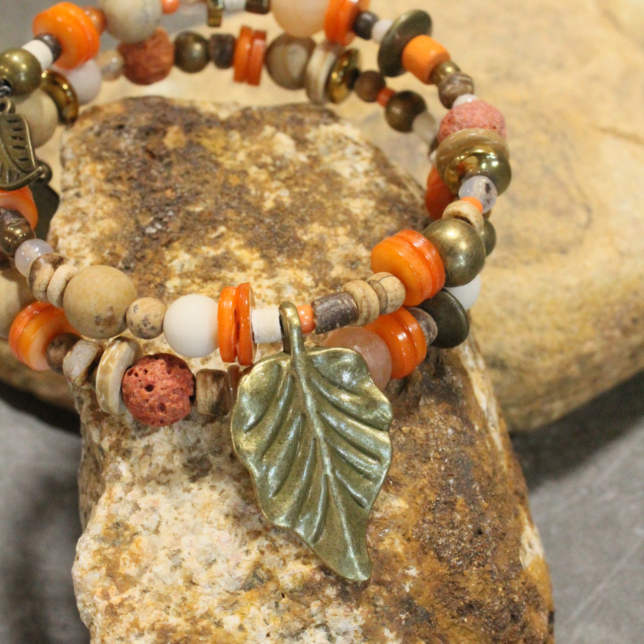 Nature Sings, Leaves Fall Wrap Bracelet