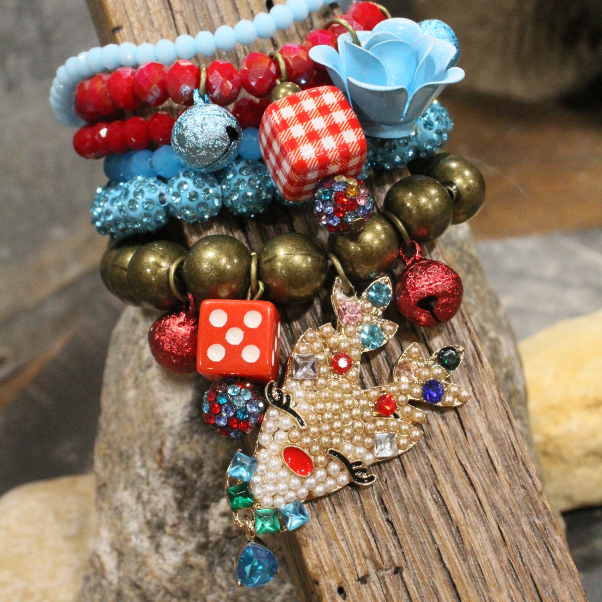 Dazzling Deer Charm'd Bracelet Set