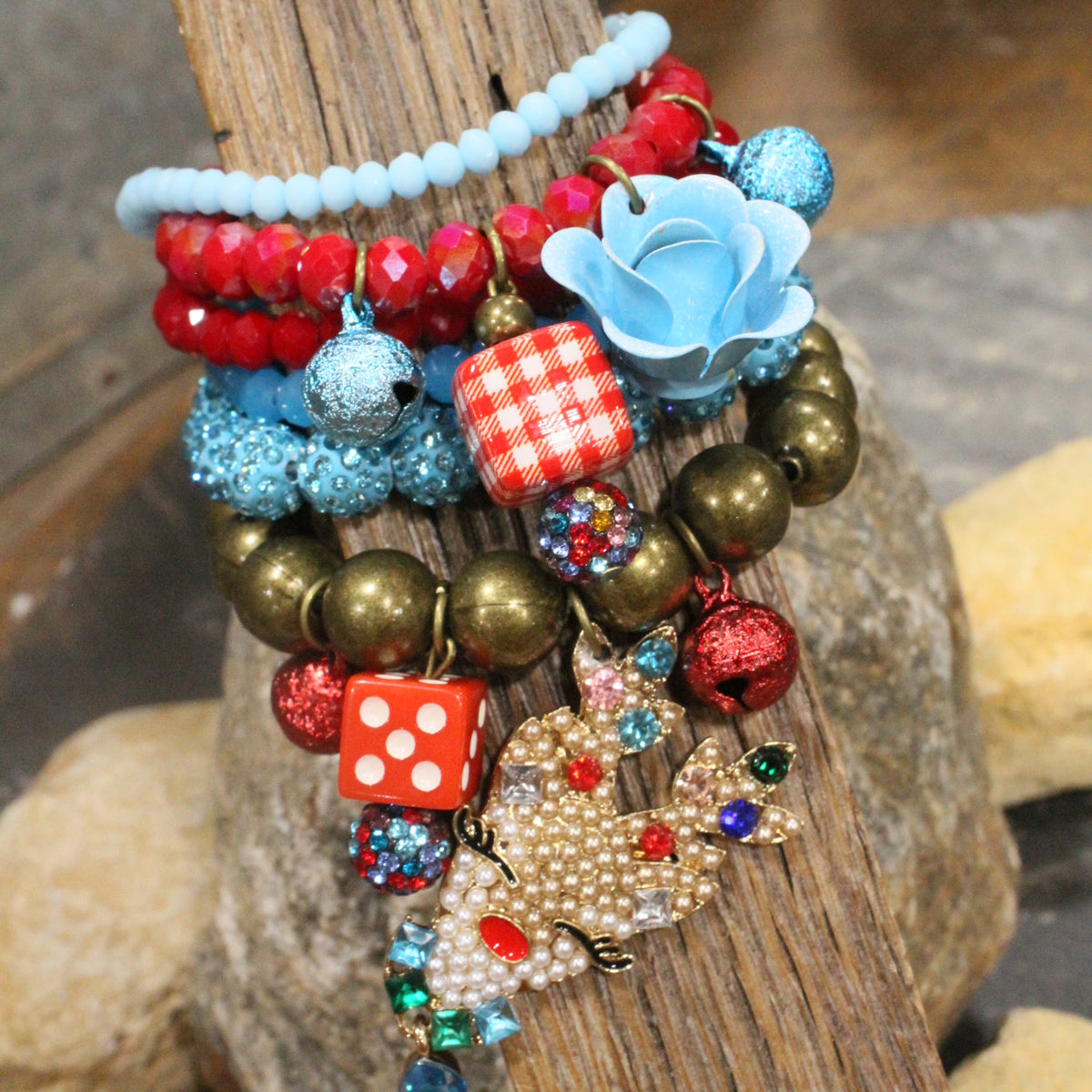 Dazzling Deer Charm'd Bracelet Set