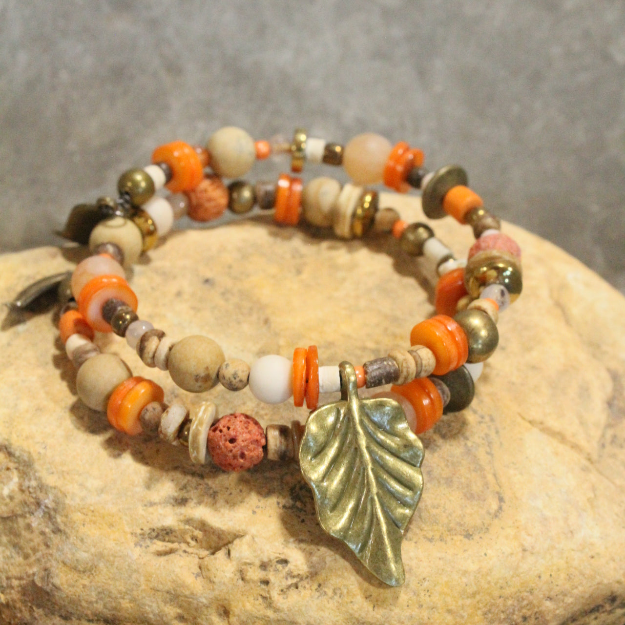 Nature Sings, Leaves Fall Wrap Bracelet