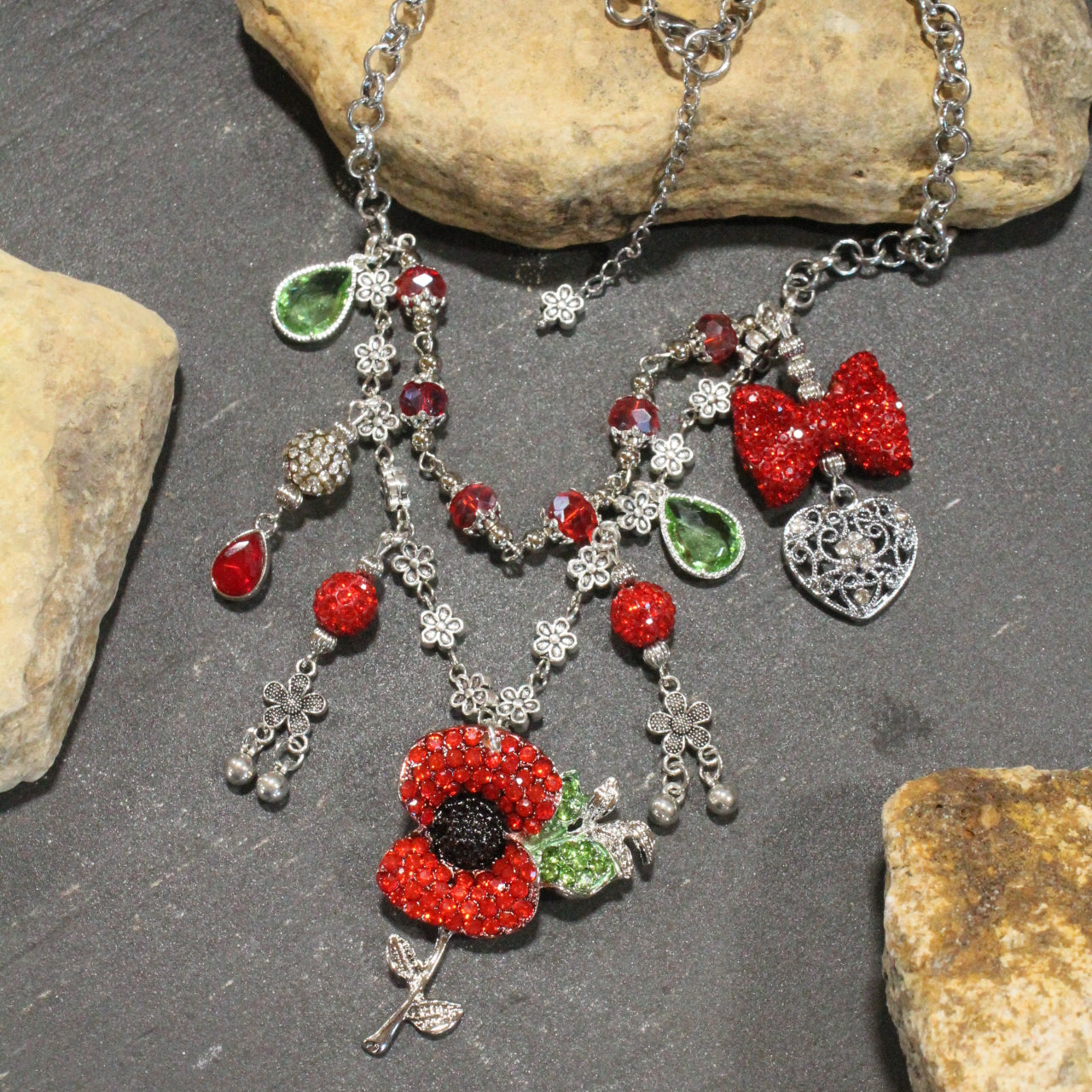 Never Forgotten Flower Layered Necklace