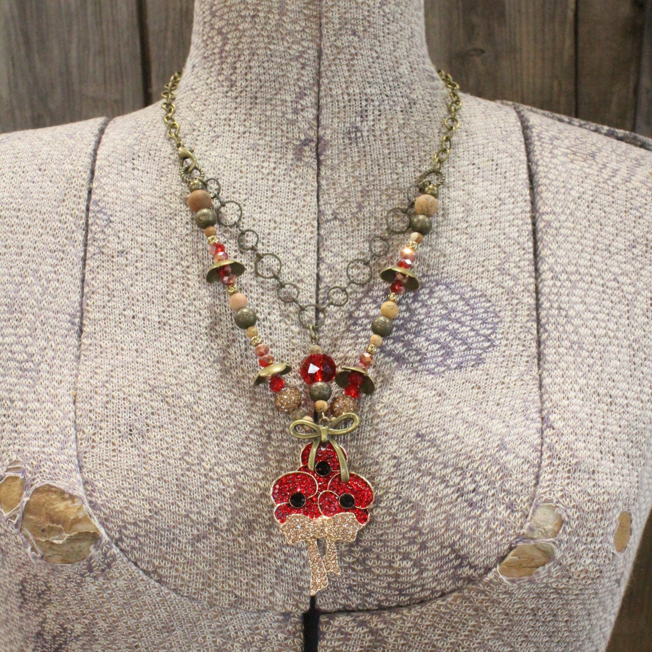 Remembering The Sacrifice Flower Layered Necklace