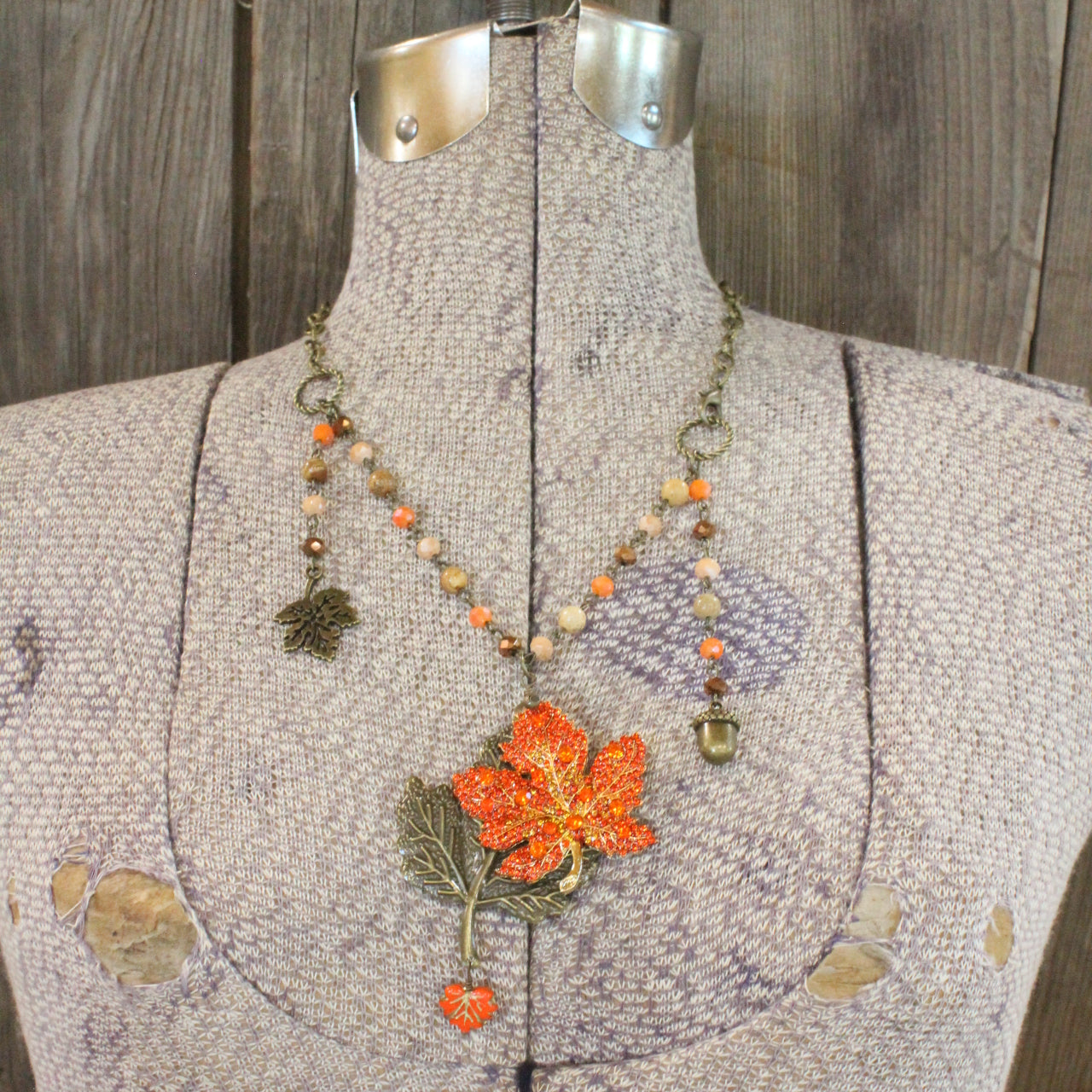 Rich In Beauty Leaf Layered Necklace