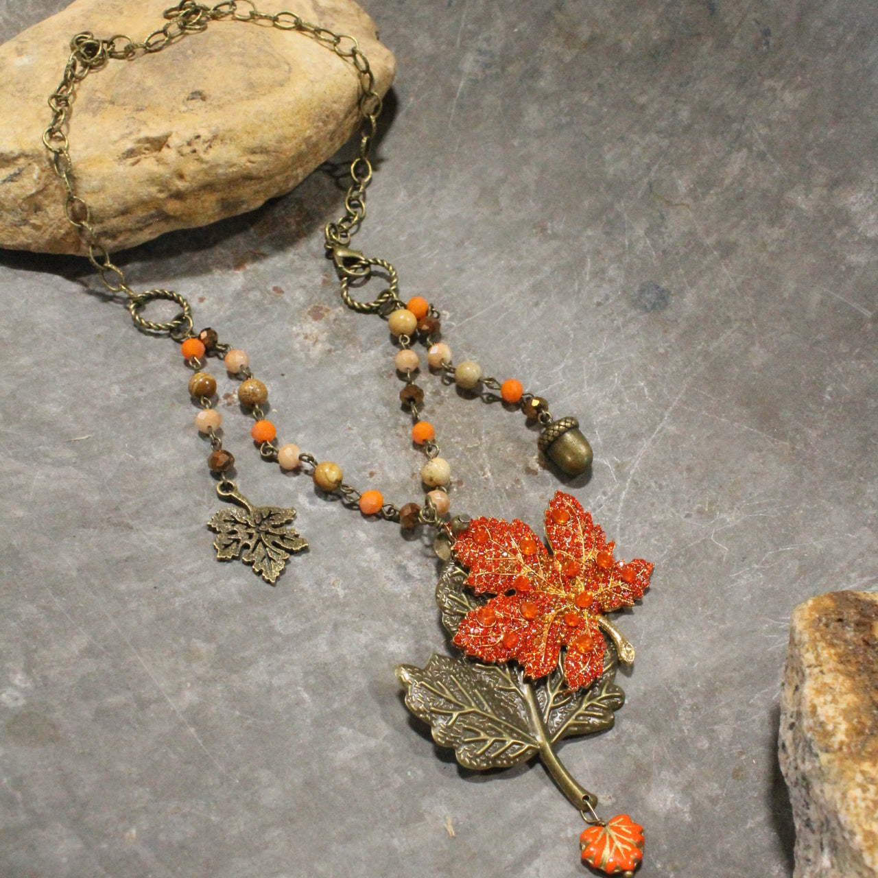 Rich In Beauty Leaf Layered Necklace