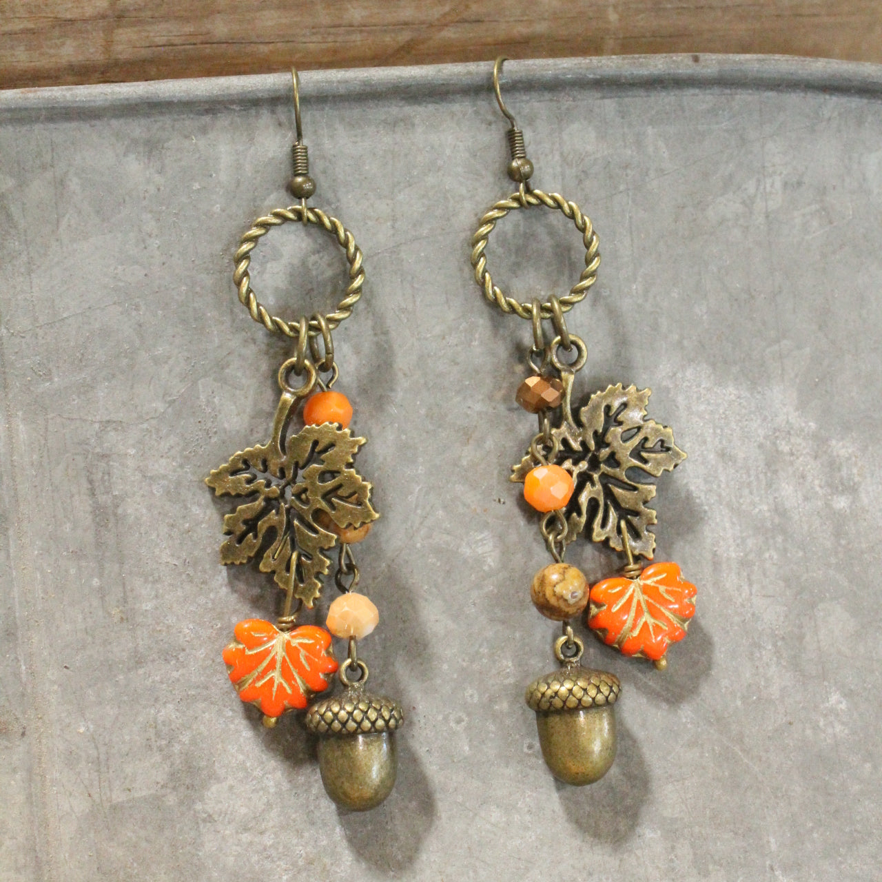 Nuts About Fall Season Dangle Earrings