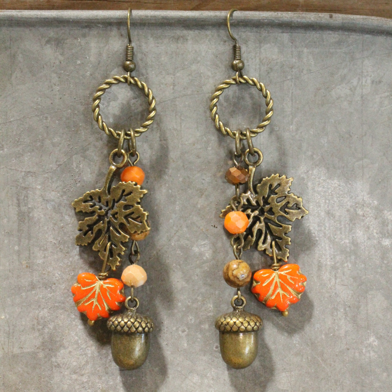 Nuts About Fall Season Dangle Earrings