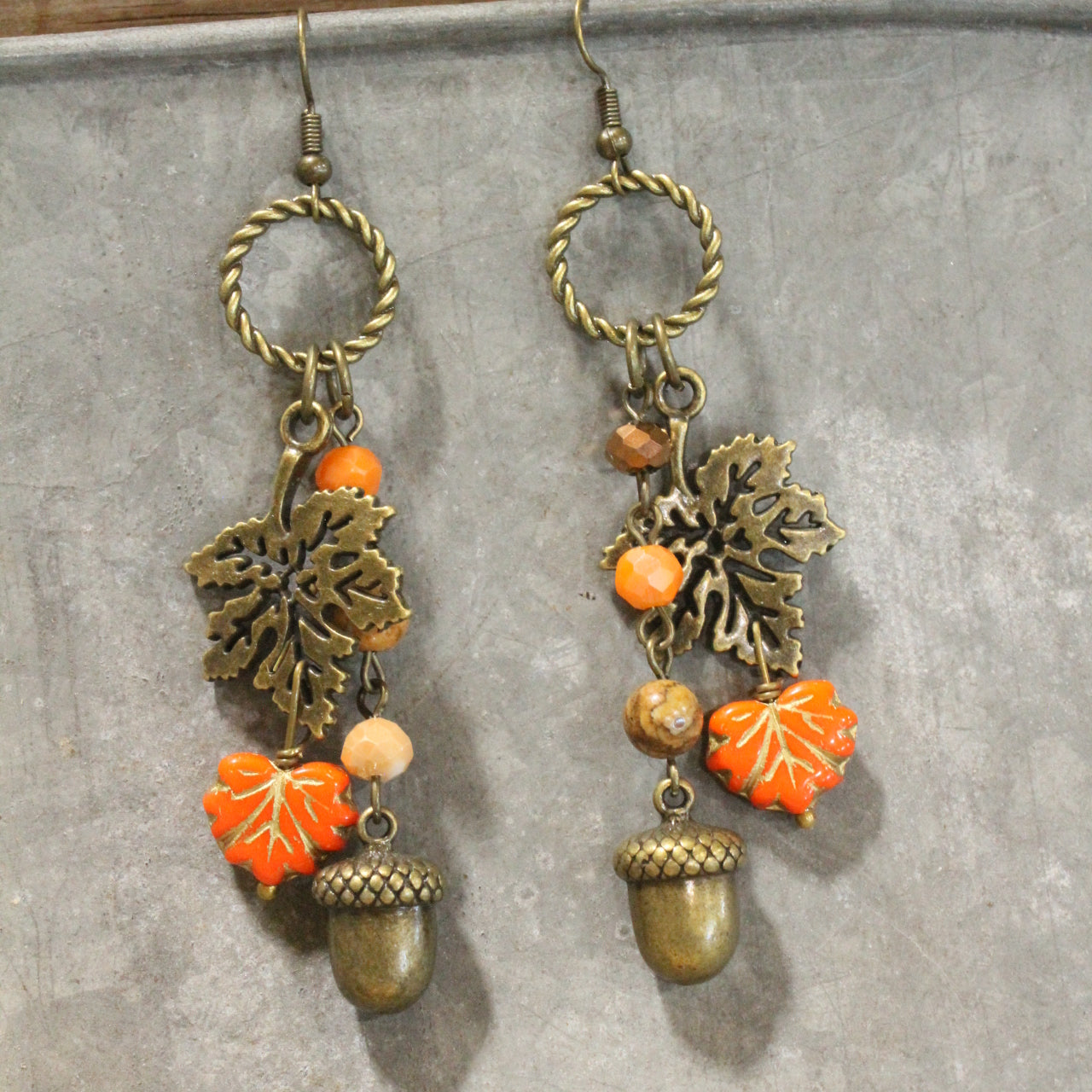 Rich In Beauty Leaf Dangle Earrings