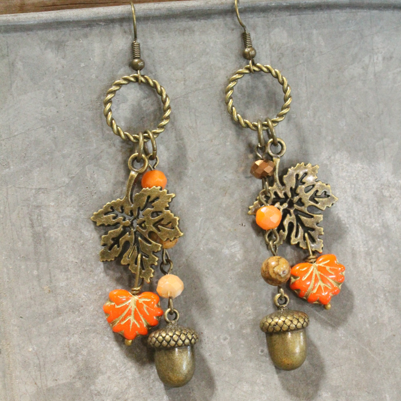 Nuts About Fall Season Dangle Earrings
