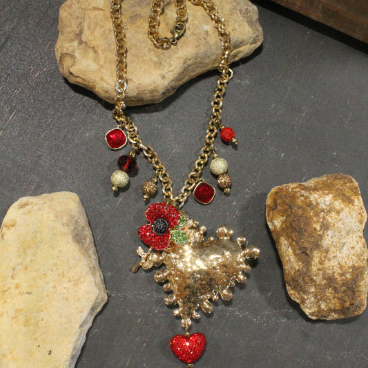 Lest We Forget Flower Layered Necklace