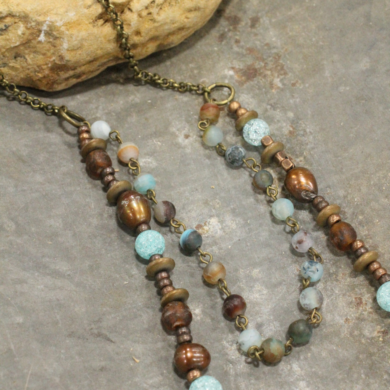 Earth Days Natural Stones Pendant Necklace