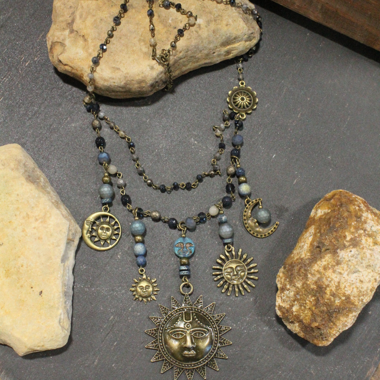 Sun Dial Charmed Necklace