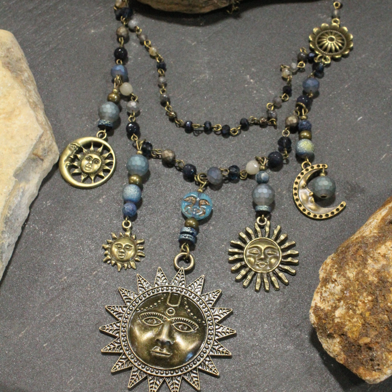 Sun Dial Charmed Necklace