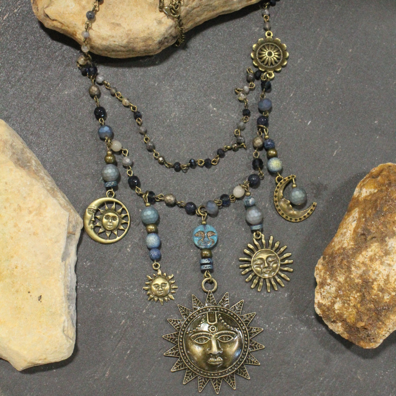 Sun Dial Charmed Necklace