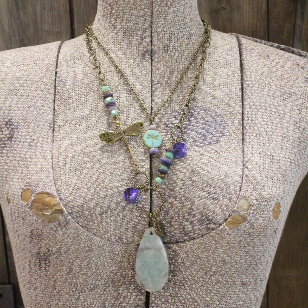 Spread Your Wings Dragonfly Layered Necklace