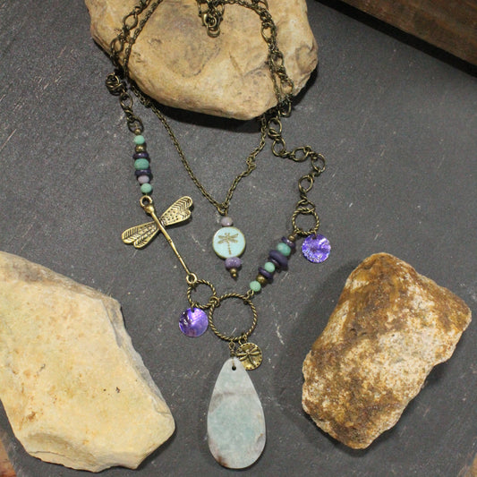 Spread Your Wings Dragonfly Layered Necklace